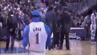 Washington Wizards fan Eddie flying dunk