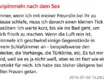 Anpimmeln nach dem Sex