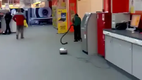 Cleaning lady vacuuming fail