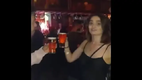 Guy Challenges Cutie To A Beer Chug