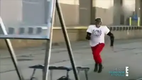 World record attemp. Jumping through 10 panes of glass.