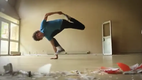 A guy style yoga dance breakdance . most beautiful extreme sport